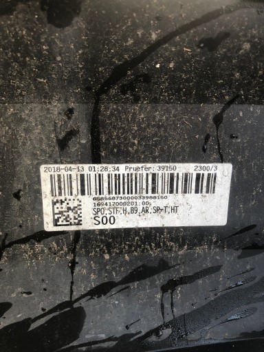AUDI A4 B9 8W ALLROAD SPOJLER BRANIKA ZADNJI 8W9807835 ORIGINAL NR.00