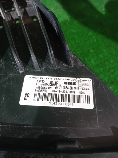 FAR DESNA STRANA PREDNJA RENAULT TALISMAN LEČA LED 15-