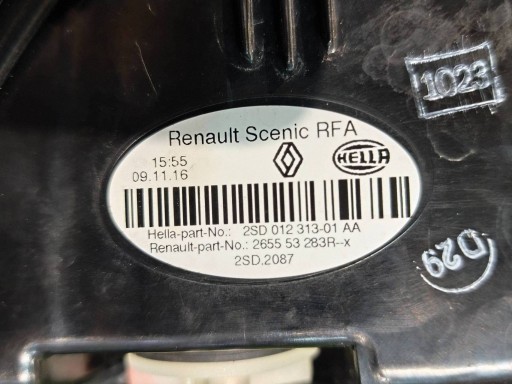 LAMPA FAR ZADNJI ZADNJA LIJEVA STRANA RENAULT GRAND SCENIC IV NR.335 LAMPA FAR ZADNJI ZADNJA LIJEVA STRANA RENAULT GRAND SCENIC IV NR.335