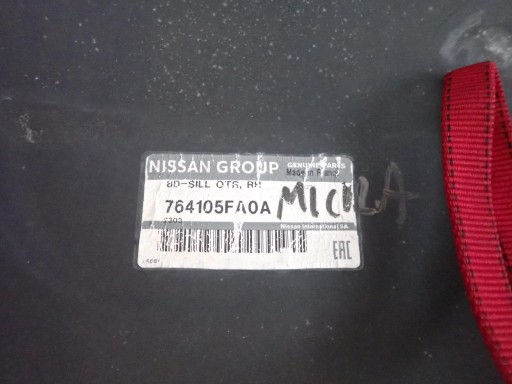 PRAG DESNI NISSAN MICRA K14 2017- PRAG DESNI NISSAN MICRA K14 2017-