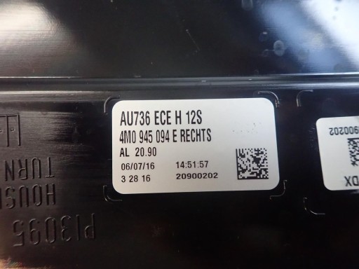 LAMPA FAR ZADNJI ZADNJA  DESNI AUDI Q7 2015- LED 4M0945094E