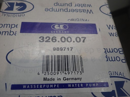 PUMPA VODE CHRYSLER DODGE 989717