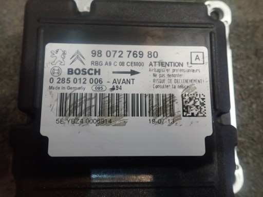 SENSOR MODUL AIRBAG PEUGEOT 2008 2013- 9807276980