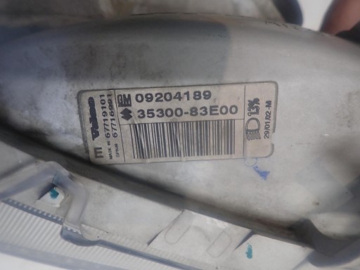 LAMPA FAR PREDNJI LIJEVI OPEL AGILA A 09204189