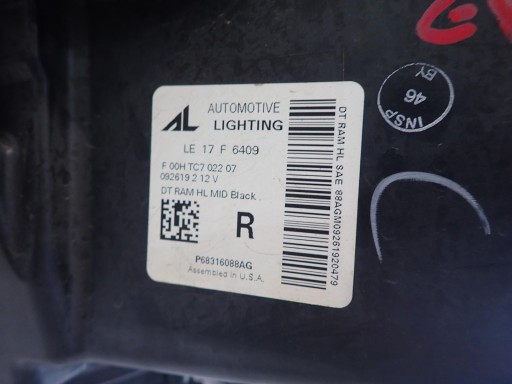 LAMPA FAR PREDNJI DESNI DODGE RAM 1500 2019- FULL LED