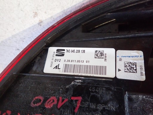 LAMPA FAR ZADNJI ZADNJA  DESNI SEAT ALHAMBRA REDIZAJN 2015- LED 7N5941208