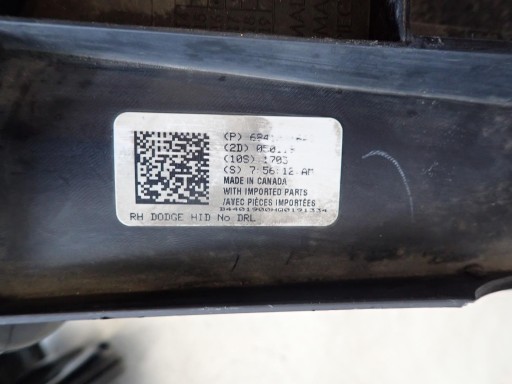 LAMPA FAR PREDNJI DESNI DODGE CHARGER 2015- XENON 0191334