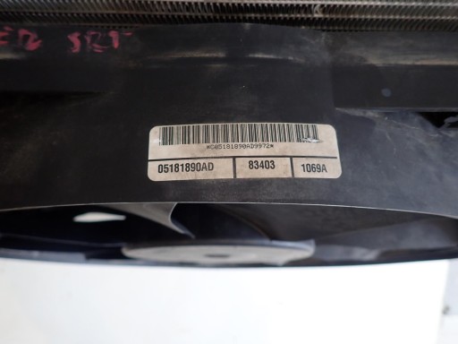HLADNJAK VODE VENTILATOR DODGE CHALLENGER 2015- 05181890AD