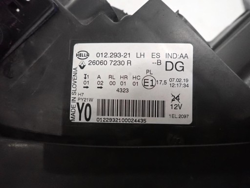 LAMPA FAR PREDNJI LIJEVI RENAULT SCENIC IV 2016- 260607230