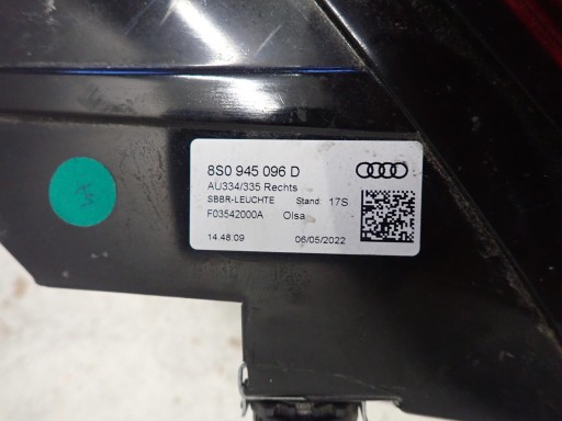 LAMPA FAR ZADNJI ZADNJA DESNI AUDI TT 2014- LED 8S0945096D LAMPA FAR ZADNJI ZADNJA DESNI AUDI TT 2014- LED 8S0945096D