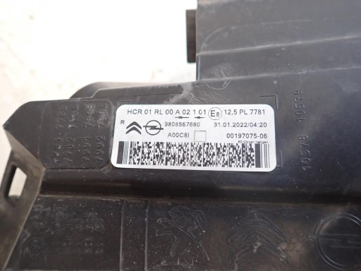 LAMPA FAR PREDNJI DESNI CITROEN JUMPY III VIVARO C 2016- 9808567680