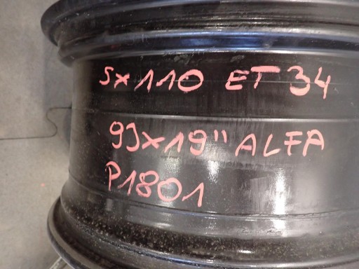 ALUMINIJSKA FELGA ALFA ROMEO GIULIA 5X110 ET34 9J 19