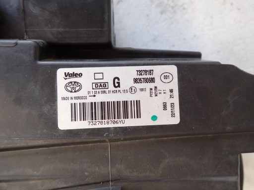 LAMPA FAR PREDNJI LIJEVI TOYOTA PROACE VERSO CITY 2020- 9835780680