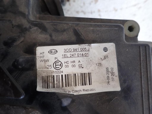 LAMPA FAR PREDNJI LIJEVI VW PASSAT B6 2005- 3C0941005J