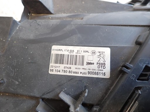 LAMPA FAR PREDNJI DESNI PEUGEOT 3088 5008 II 2016- 9810478080 LAMPA FAR PREDNJI DESNI PEUGEOT 3088 5008 II 2016- 9810478080
