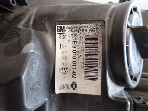 LAMPA FAR PREDNJI DESNI OPEL ASTRA J IV 2009-2016 13253647 LAMPA FAR PREDNJI DESNI OPEL ASTRA J IV 2009-2016 13253647