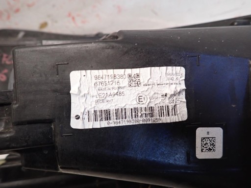 LAMPA FAR PREDNJI LIJEVI PEUGEOT EXPERT III REDIZAJN 2024- 9847198380