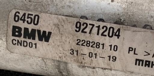 HLADNJAK KLIMATIZACIJE MINI F54 F55 F56 9271204