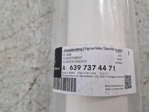 MERCEDES VITO VIANO W 639 NOVO FOLIA ZAŠTITNA VRATA DESNA STRANA ZADNJI A6397374471