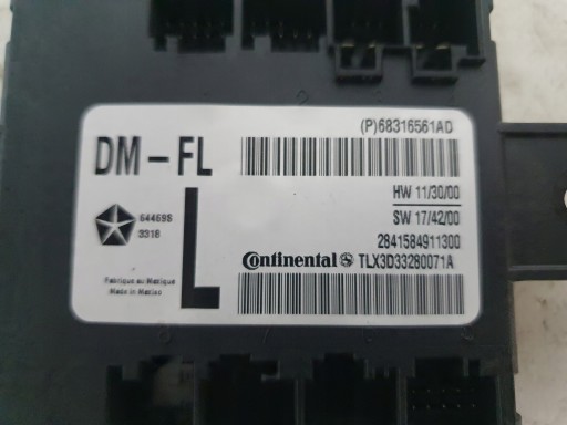 DODGE CHARGER REDIZAJN DURANGO 15- MODUL VRATA LIJEVA STRANA PREDNJA 68316561AD