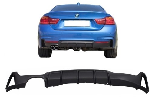 DIFUZOR BMW F32 F33 F36 SINGLE OUTLET TWIN MUFFLER