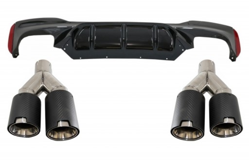 DIFUZOR ZADNJI + NASTAVAK AUSPUH BMW G30/G31 BLACK