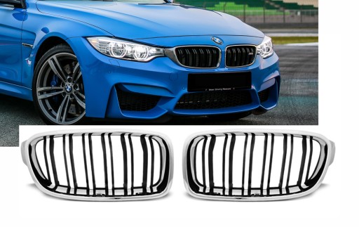 MASKA MREŽICE BMW F30 F31 2011- M3 LOOK CHROME BLACK