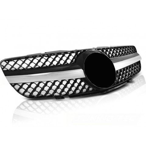 GRILLE SPORT BLACK CHROME MERCEDES SL R230 01-06