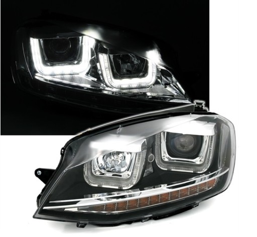 LAMPE FAROVI VW GOLF 7 VII 11/12- CRNE