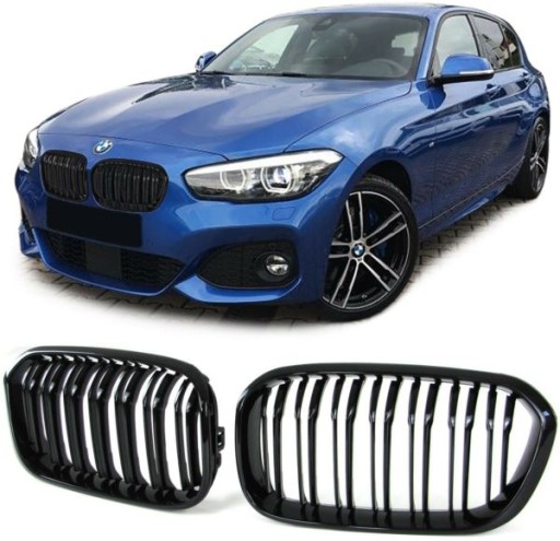 MASKA ( MREŽICE BMW F20 F21 15-18 BLACK GLOSSY ISDUPLI / 2 KOMADA