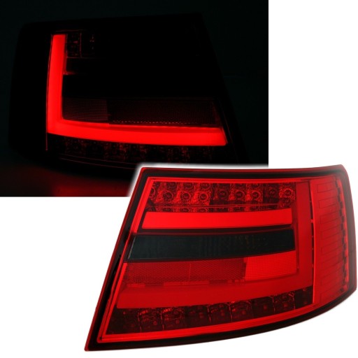 LAMPE FAROVI  ZADNJA LED AUDI A6 C6 04-08 RED SMOKE 6 PIN