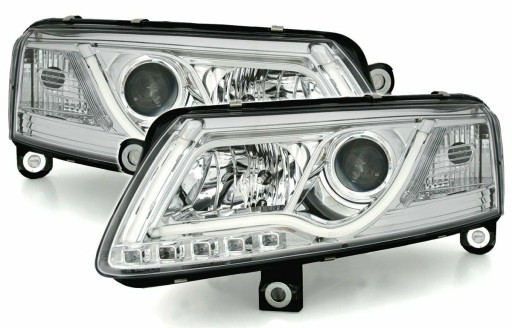 LAMPE FAROVI AUDI A6 C6 04.04-08 LED TUBE LIGHTS CHROME