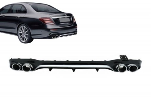 DIFUZOR ZADNJI MERCEDES W213 16- E53 DESIGN SILVER