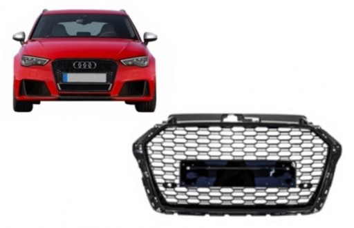 MASKA PREDNJI AUDI A3 8V 17- RS DESIGN PIANO BLACK