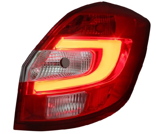 LAMPE FAROVI SKODA FABIA 2 07- RED SMOKE LED BAR