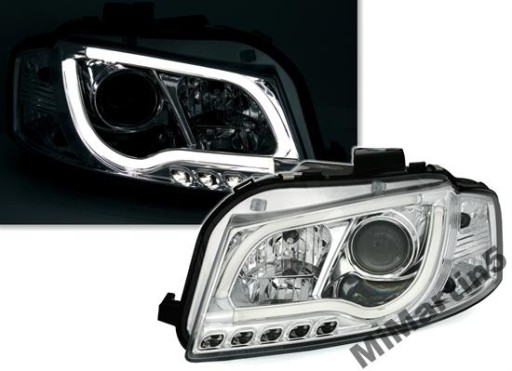 LAMPE FAROVI  PREDNJI AUDI A3 03-08 KROM TUBE LIGHT NEW