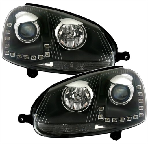 LAMPE FAROVI VW GOLF 5 03-09 LED-STARLINE BLACK DRL