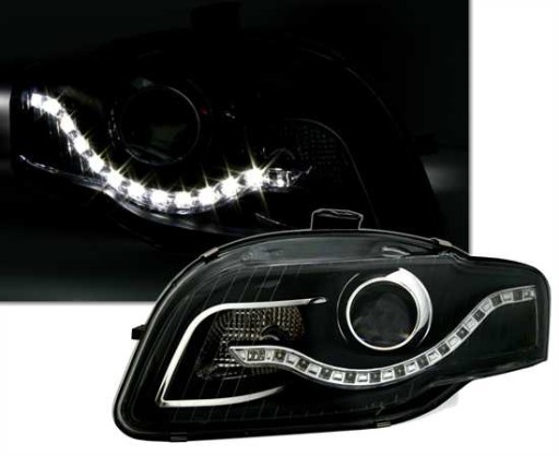 LAMPE FAROVI AUDI A4 B7 DAYLINE 11/04-03/08 BLACK