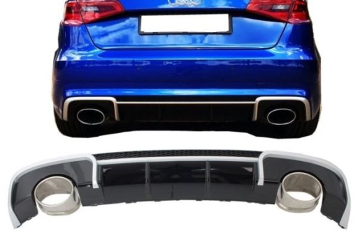 DIFUZOR AUDI A3 12-16 SPT / HAT LOOK RS3 NASTAVCI