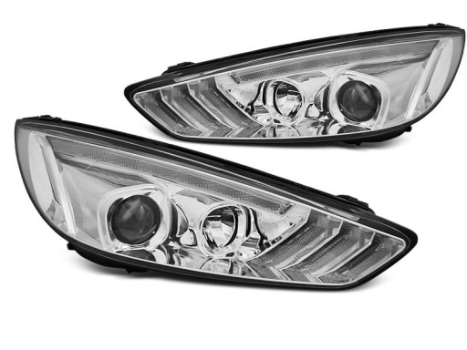 LAMPE FAROVI FORD FOCUS MK3 15-18 CHROME DRL LED SEQ