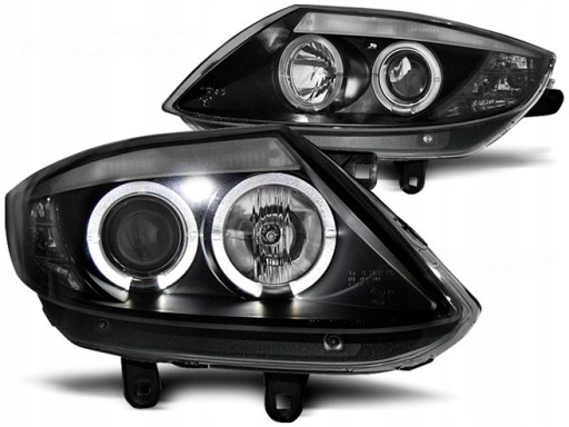 LAMPE FAROVI ANGEL EYES BMW Z4 E85 E86 02-08 BLACK