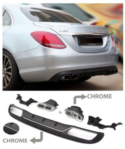 DIFUZOR MERCEDES W205 AVANDARDE STANDARD CHROME