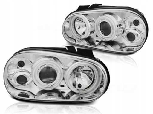 LAMPE FAROVI VW GOLF 4 09.97-09.03 ANGEL EYES CCFL CHROME