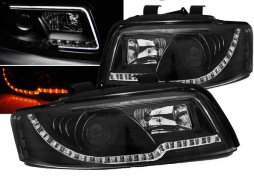 LAMPE FAROVI AUDI A4 10.00-10.04 LED TUBE LIGHTS BLACK