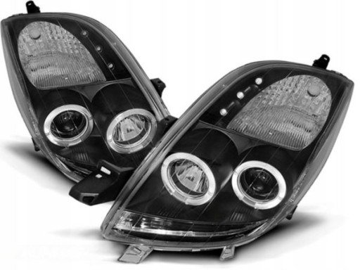 LAMPE FAROVI  PREDNJI TOYOTA YARIS 06-09 ANGEL EYES BLACK