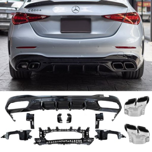DIFUZOR MERCEDES W206 S206 LOOK C63 AMG CHROME