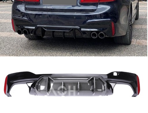 DIFUZOR BMW G30 G31 LOOK M5 GLOSSY BLACK & KARBON