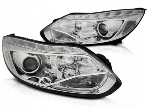 LAMPE FAROVI  PREDNJI LED CHROME ZA FORD FOCUS MK3 11-14