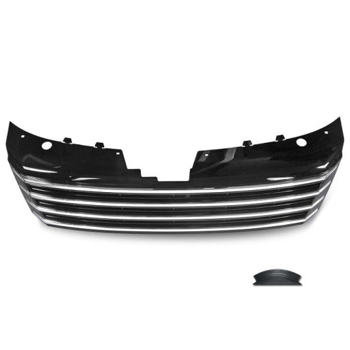 MASKA VW PASSAT B7 11/10- BLACK / KROM SJAJ