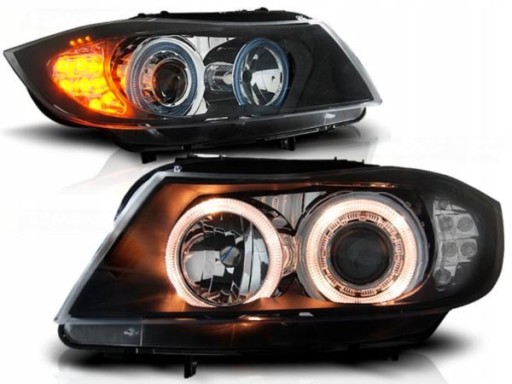LAMPE FAROVI ANGEL EYES BMW E90 E91 LED BLINKIER CRNE